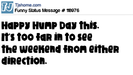 Happy Hump Day Tweets and Status Messages