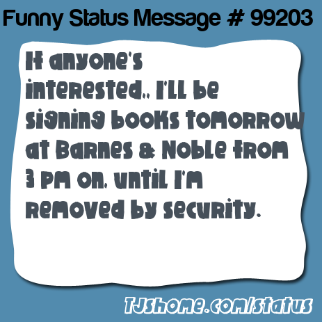 status message box